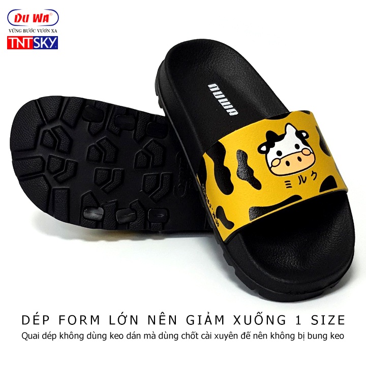 Dép trẻ em siêu nhẹ DUWA - Hàng chính hãng - Bò sữa quai ngang SH1163TE