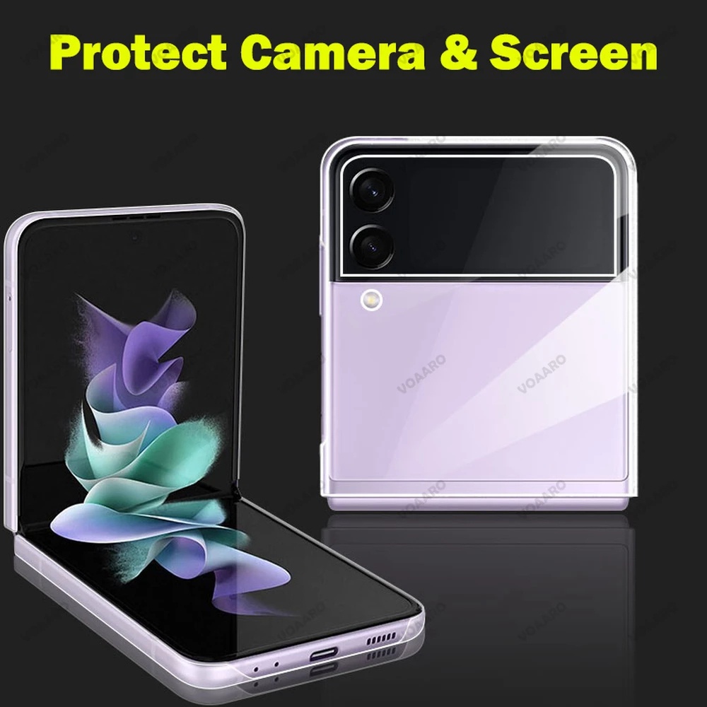 Ốp điện thoại ôm khít máy có độ trong suốt cao cho Samsung Galaxy Z Flip 3 5G Z Fold 3 Z Flip
