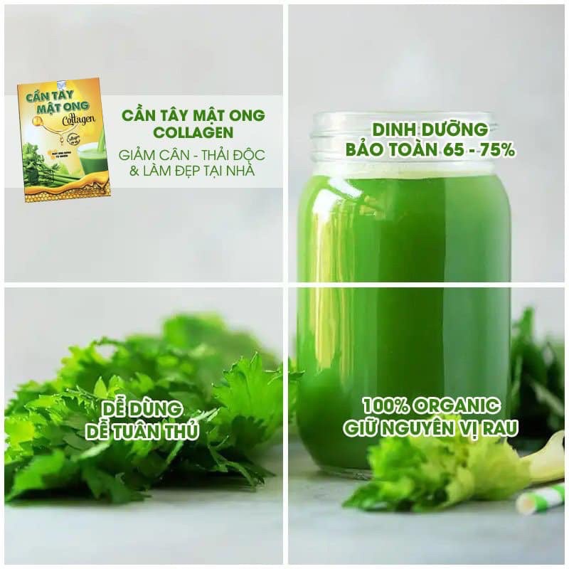 Cần tây mật ong collagen