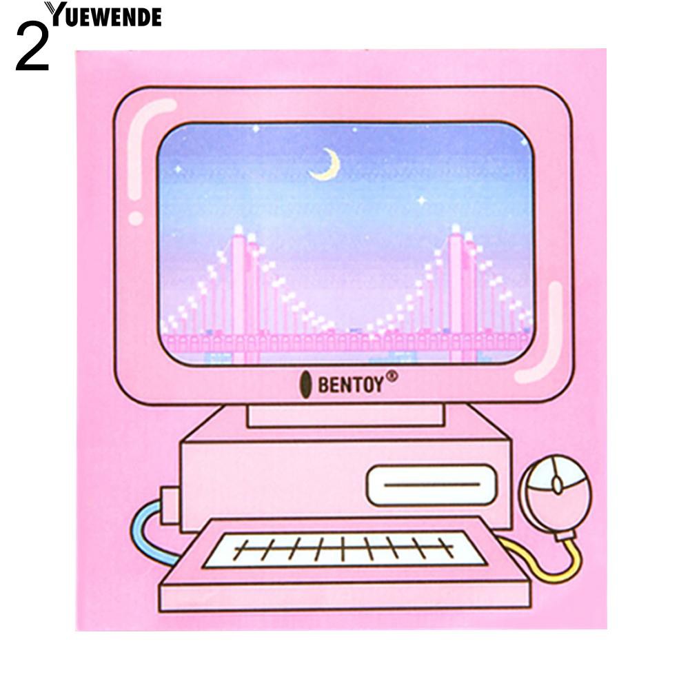 Xấp giấy ghi chú in hình máy tính cá nhân dễ thương ngộ nghĩnh