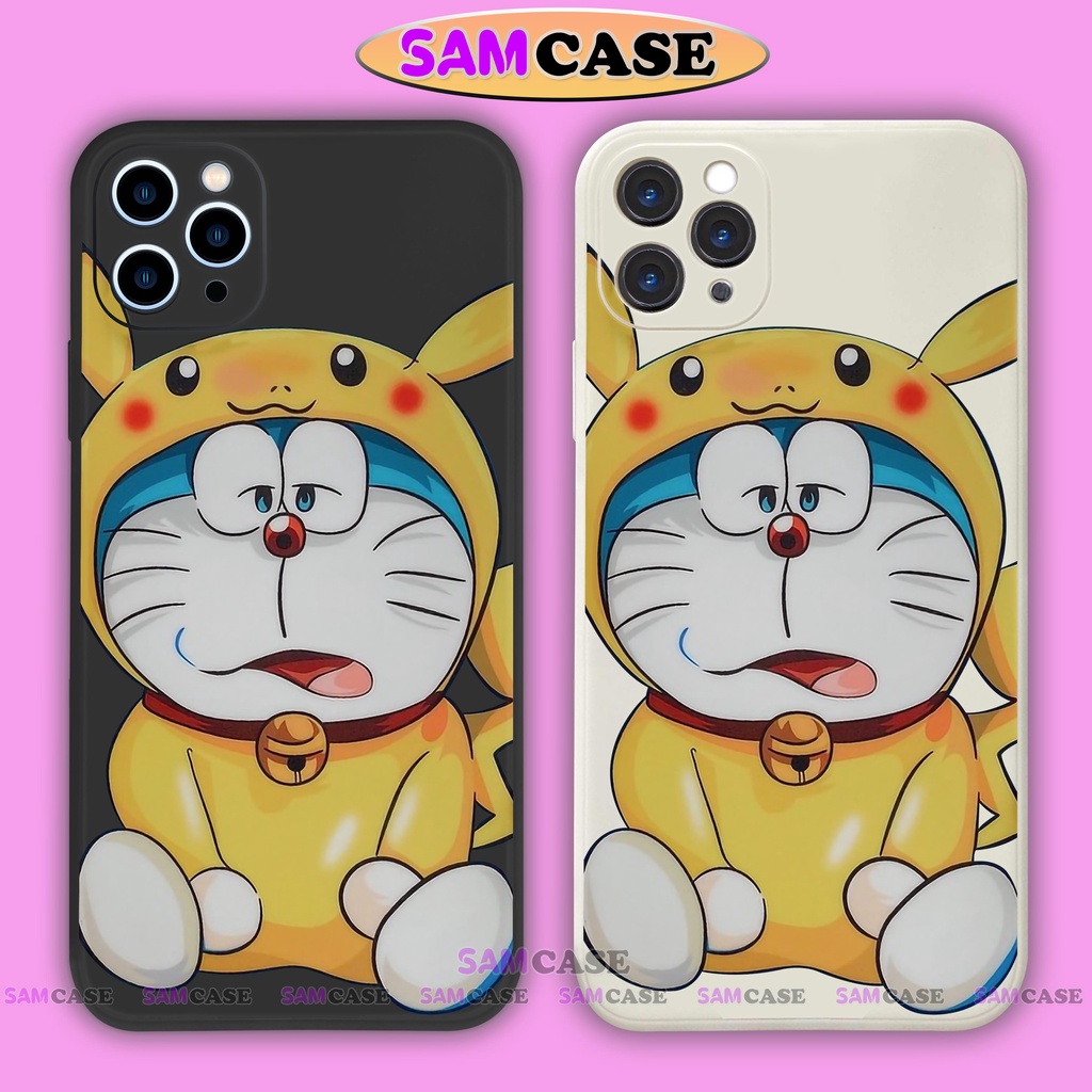 Ốp lưng iPhone cặp đôi hoạt hình Doraemon dễ thương đẹp cạnh viền vuông cho ip 6/6s/7/8/X/XS/XR/11/12/13/14 Pro Plus Max