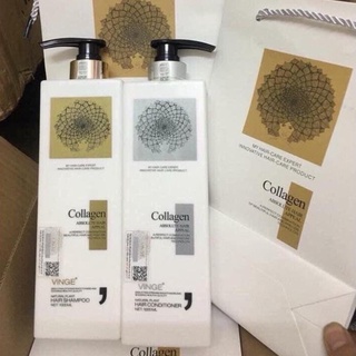 CẶP 2 CHAI Dầu gội VÀ XẢ collagen vinge 1000ml