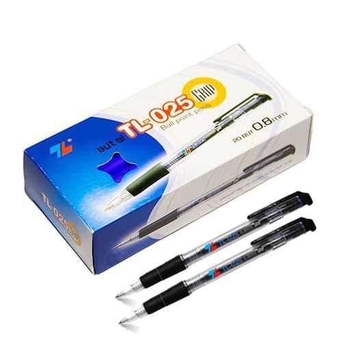 Bút bi Thiên Long TL-025 ngòi 0.8mm - có tấm đệm mềm giúp cầm êm tay và giảm trơn khi viết