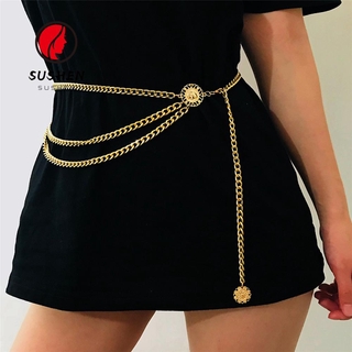 Dây xích kim loại đeo ví quần Jean phong cách Bohemian