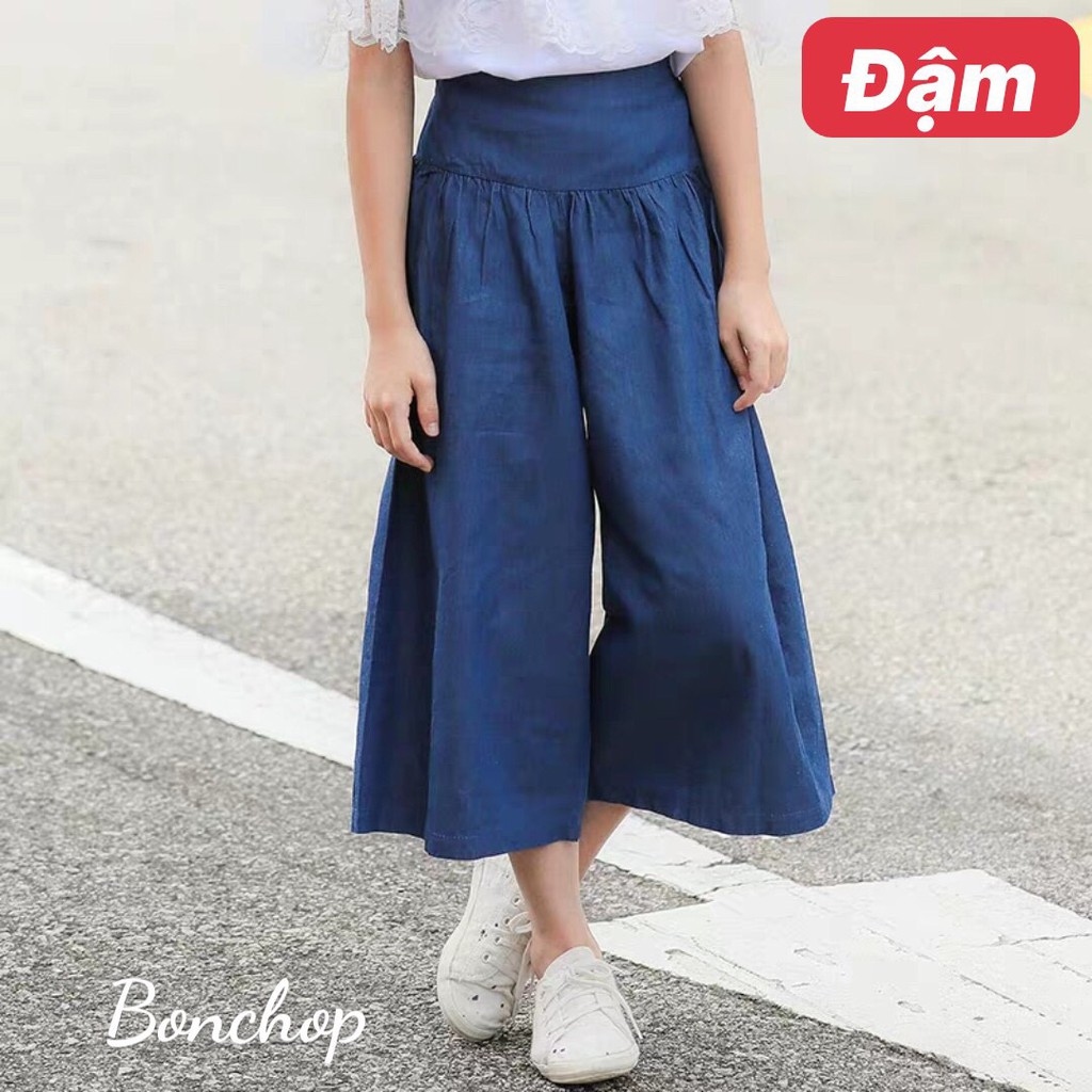 Quần Jean Bé Gái Ống Rộng Giả Váy [12-25kg]; Bản sau Lưng Thun dễ mặc - Trang 25 Kids - K45