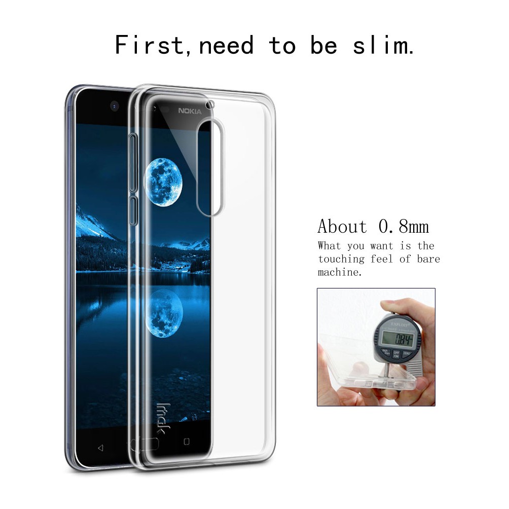 Ốp lưng Nokia 5 Dẻo trong suốt i-Smile Chính Hãng