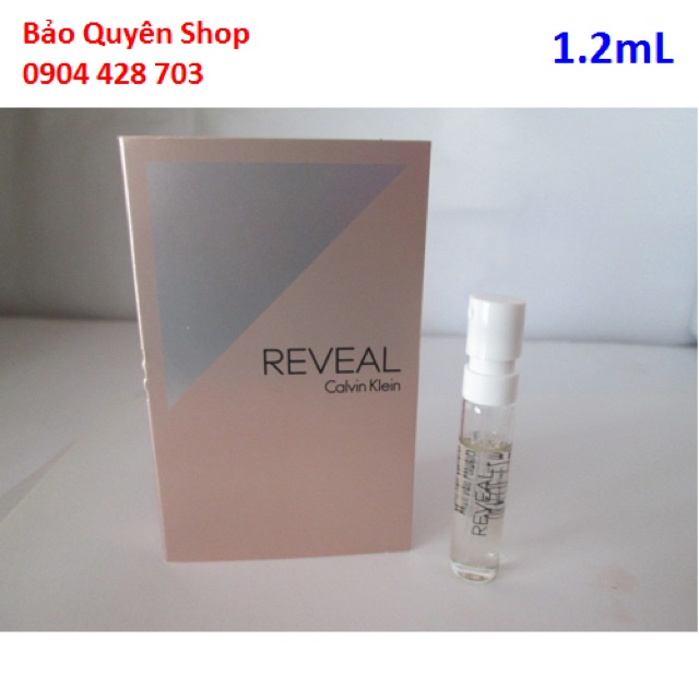 Nước hoa nữ ống xịt vial sample Calvin Klein - Reveal - Eau de Parfum Spray Vaporisateur 1.2mL