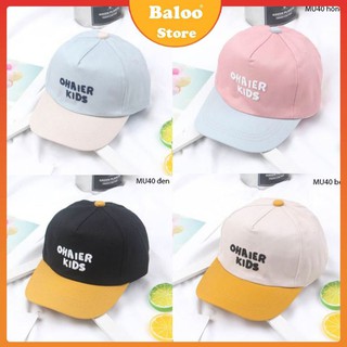 Mũ lưỡi trai chữ kids Baloo cho bé trai bé gái