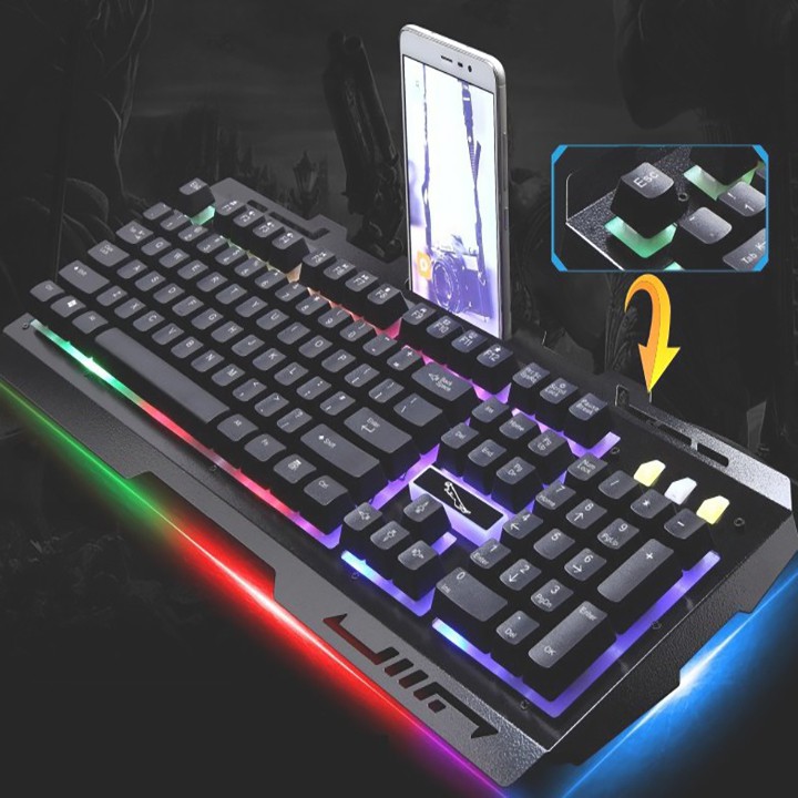 ComBo Bàn Phím Giả Cơ G700 + Chuột Chuyên Game R8 Led 7 Màu