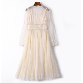 Đầm Ulzzang đính nút bọc