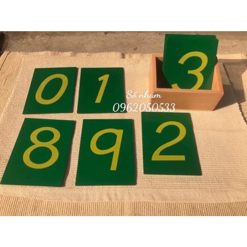 Số cát nhám bản quốc tế - giáo cụ montessori