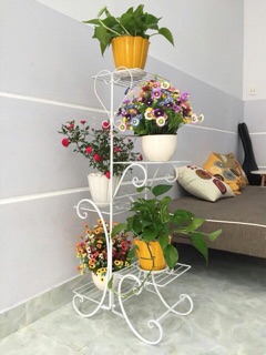 Kệ cây cảnh 5 tầng đế vuông