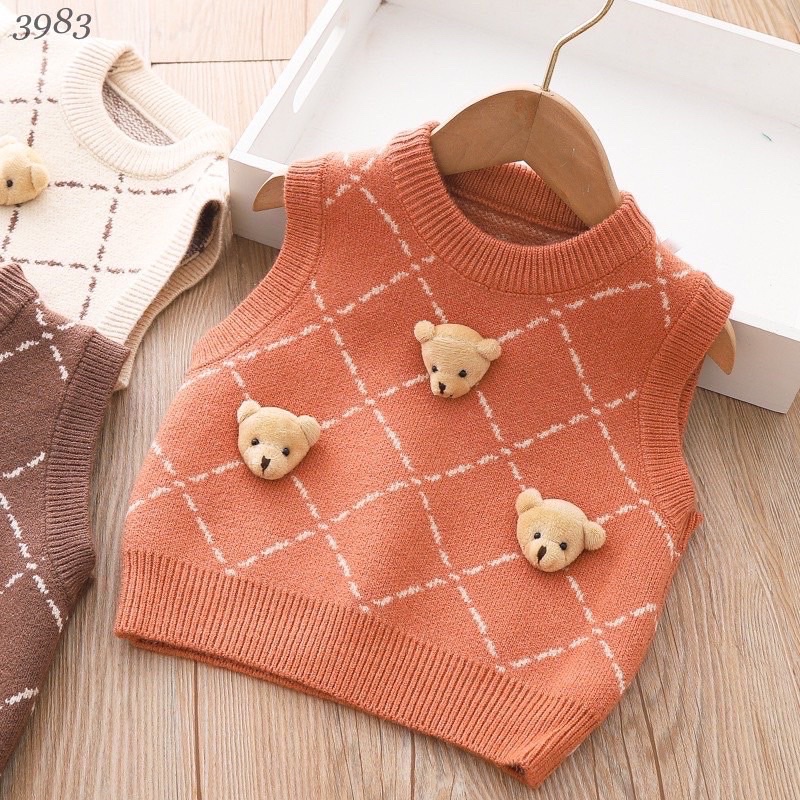 SP000453 Áo gile len Bé Trai Gái hàng cao cấp chất len không giãn không xù, SP003049 áo khoác mở khuy cho trẻ em