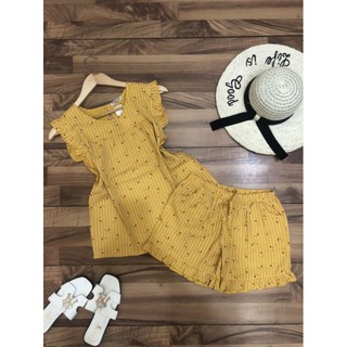 Đồ bộ đùi vải kaki mịn mặc nhà