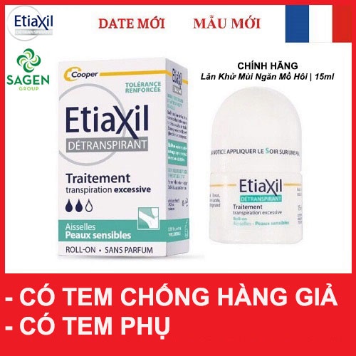 [CÓ TEM] Nhập Khẩu Pháp Etiaxil khử mùi hôi nách - lăn nách Etiaxil khử mùi nam và nữ 15ml