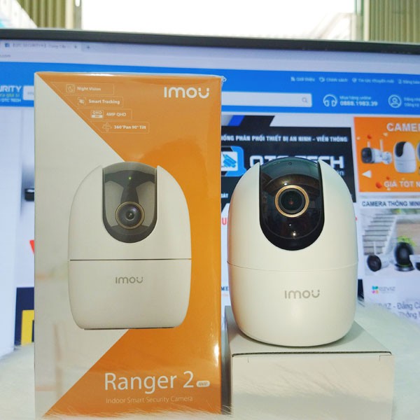 Camera Wifi IP IMOU Ranger2 A42P-B 4M Xoay 360° Độ Nét Cao 2K Full HD - Theo Dõi Thông Minh - Đàm Thoại 2 Chiều