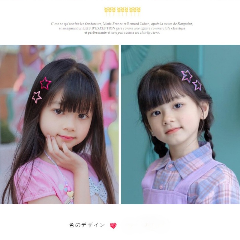 Set 20 Kẹp Tóc Ngôi Sao Dễ Thương Cho Bé Gái