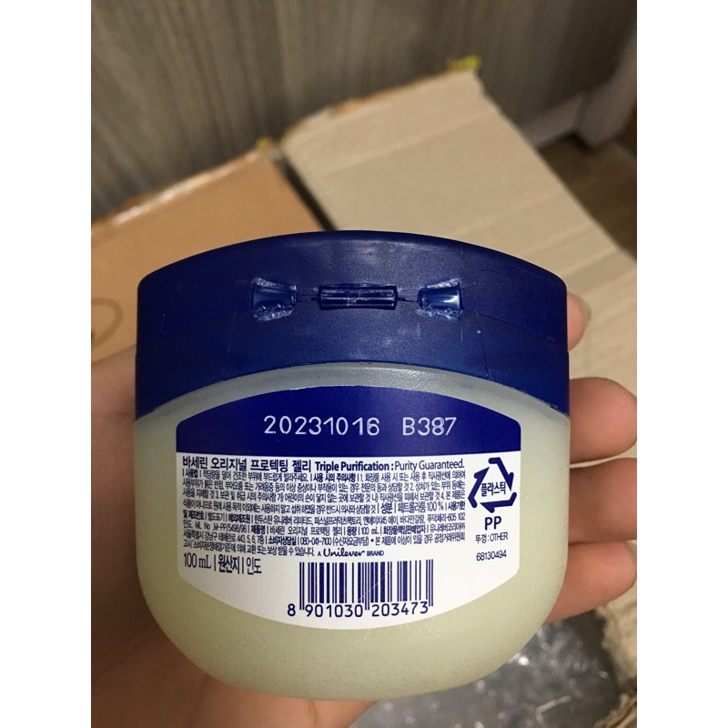 Sáp Dưỡng Ẩm Vaseline Original  Protecting Jelly 100ml (kèm bill)