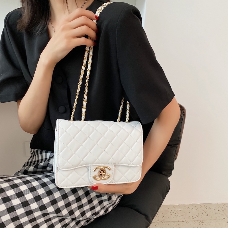 Túi xách IELGY có khóa vặn thiết kế đơn giản thời trang cho nữ