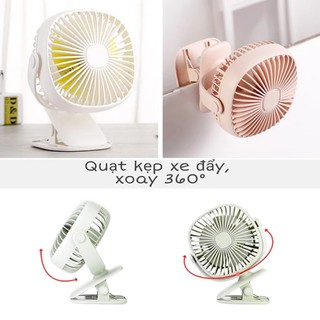Quạt kẹp xe đẩy xoay 360 độ hiệu Fanghe