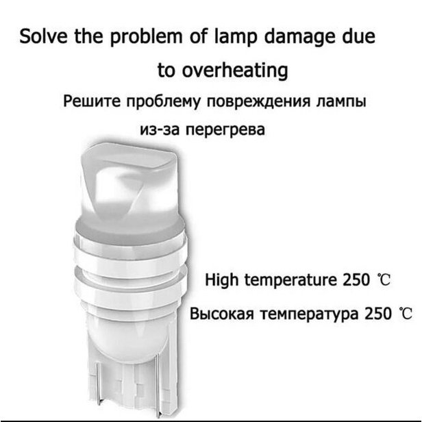 Bóng đèn xe máy xe máy T10 w5w 2835 thấu kính đèn xe phổ thông biển số xe ánh sáng chiều rộng ánh sáng