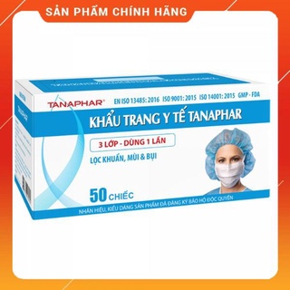 💖KHẨU TRANG Y TẾ💖 4 lớp hộp 50 cái màu xanh cao cấp -TANAPHAR