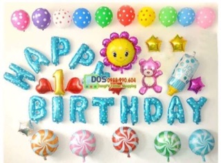 Combo rèm và bóng sinh nhật