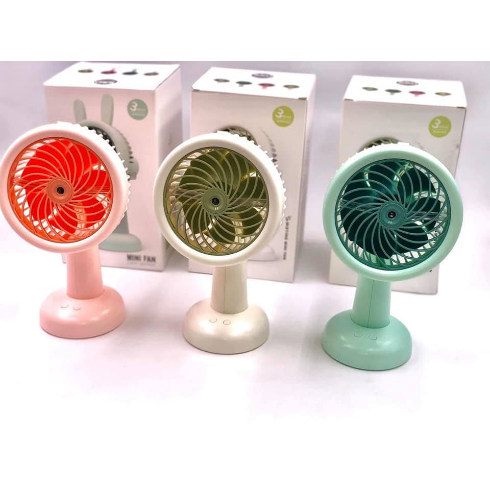 Quạt Hơi Nước cầm tay Mini Phun Sương Tích Sạc Điện Có Kẹp Để Bàn Tiện Lợi Như Máy Lạnh Điều Hòa Mini Di Động | BigBuy360 - bigbuy360.vn