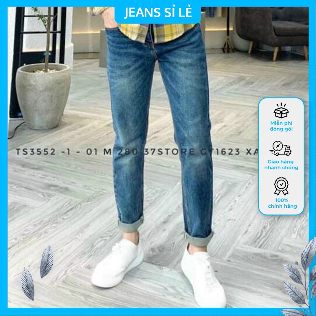 Quần jean nam dài cổ điển trơn màu xanh nhiều size phong cách trẻ trung năng động – Shop jean sỉ lẻ