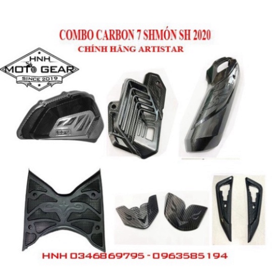 Ốp Carbon Cho SH 2020 7 Món Artista Chính Hãng