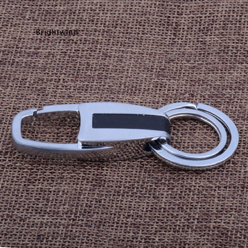 [Brightwind] Men Leather Key Chain Metal Car Key Ring Key Holder Gift Personalized Chains Hot Sell