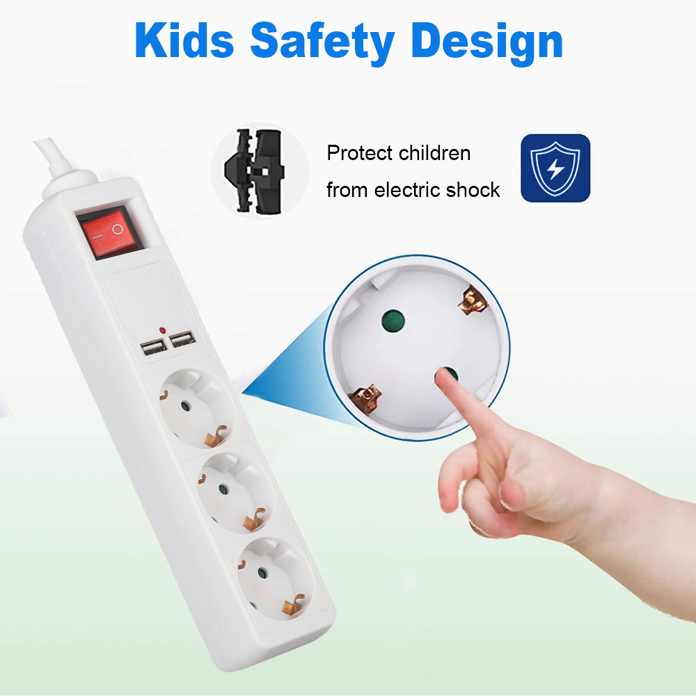 Ổ Cắm Điện Không Dây 16a 250v 2 Cổng Usb 1-3 4 Cổng