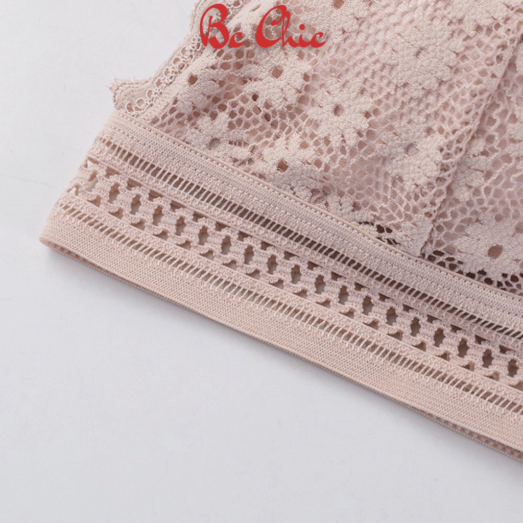 Áo Lót Nữ Không Gọng Ren Cao Cấp Nâng Ngực - Áo Bra Ren Hoa nâng vòng một gợi cảm sexy mẫu 7338 BC_CHIC LINGERIE