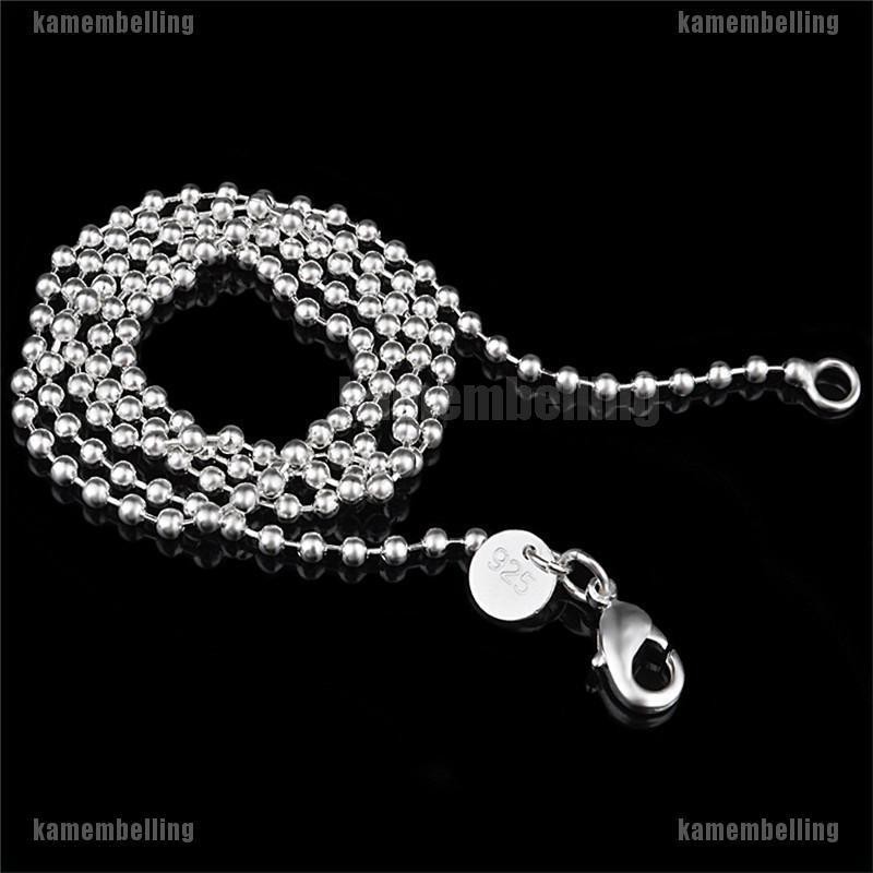Chuỗi Hạt Tròn Mạ Bạc 2.4MM Dành Cho Nam Và Nữ