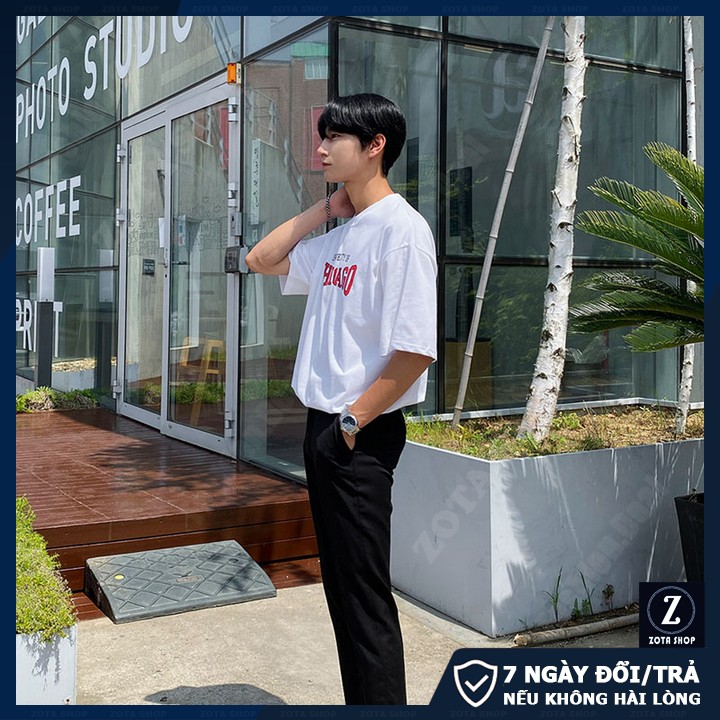 Áo thun nam tay lỡ  ZOTA, áo phông form rộng oversize dáng unisex in chữ Chi.cago | BigBuy360 - bigbuy360.vn