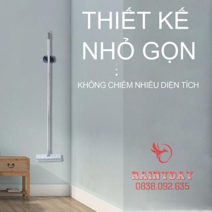 Cây chổi lau chà sàn gạt nước sàn nhà tắm nhà vệ sinh inox 2 đầu đa năng