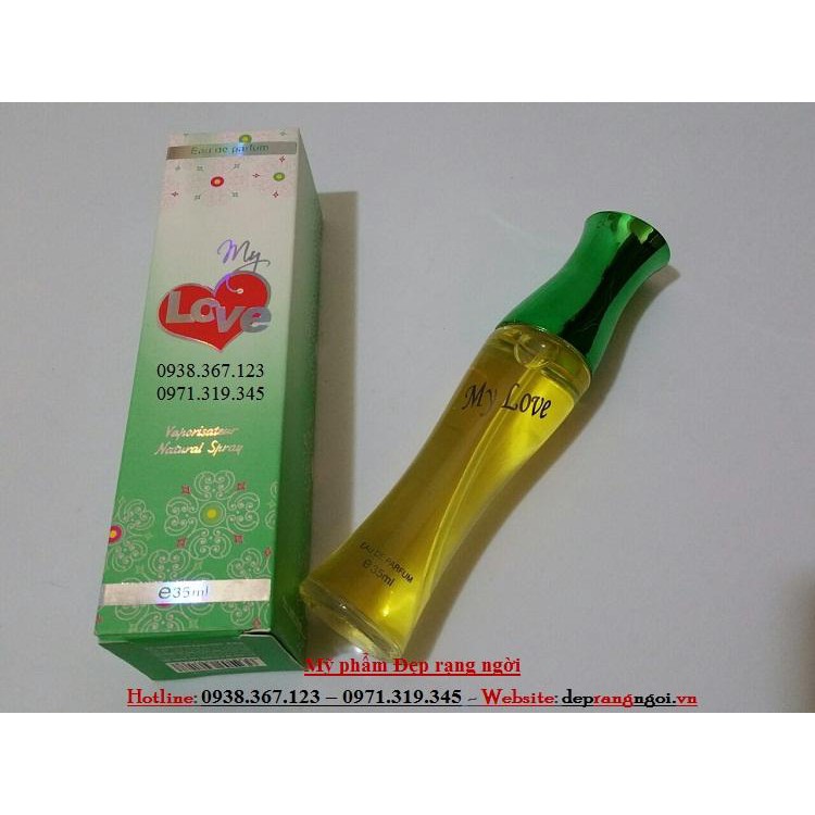 Nước hoa My Love 35ml màu xanh đọt chuối[Xả Hàng]