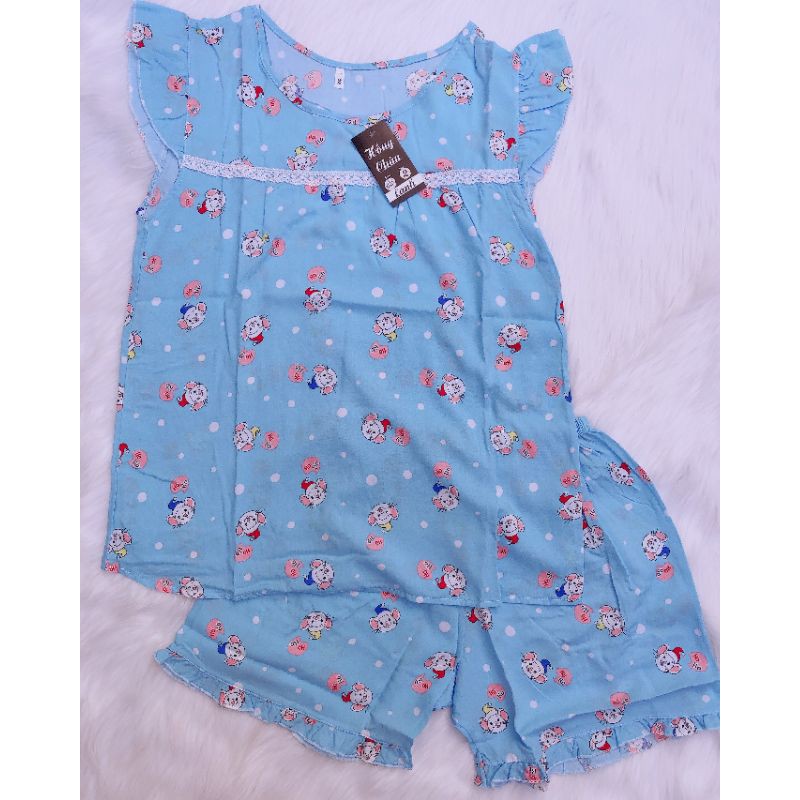 Sale đồ bộ tole lanh đùi tay cánh tiên size số 3