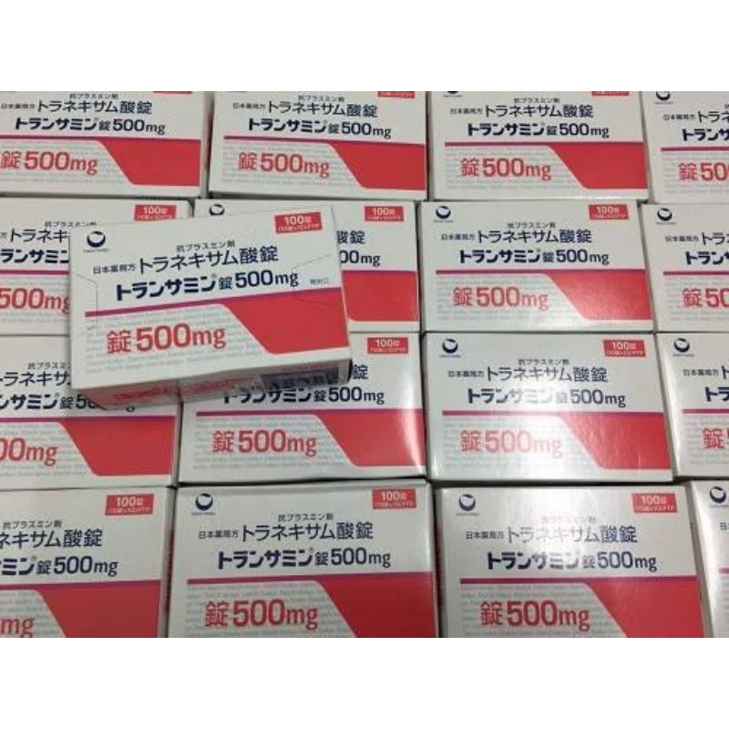 Viên trắng da, mờ nám, tàn nhang Transamin đỏ 500mg  nhật bản