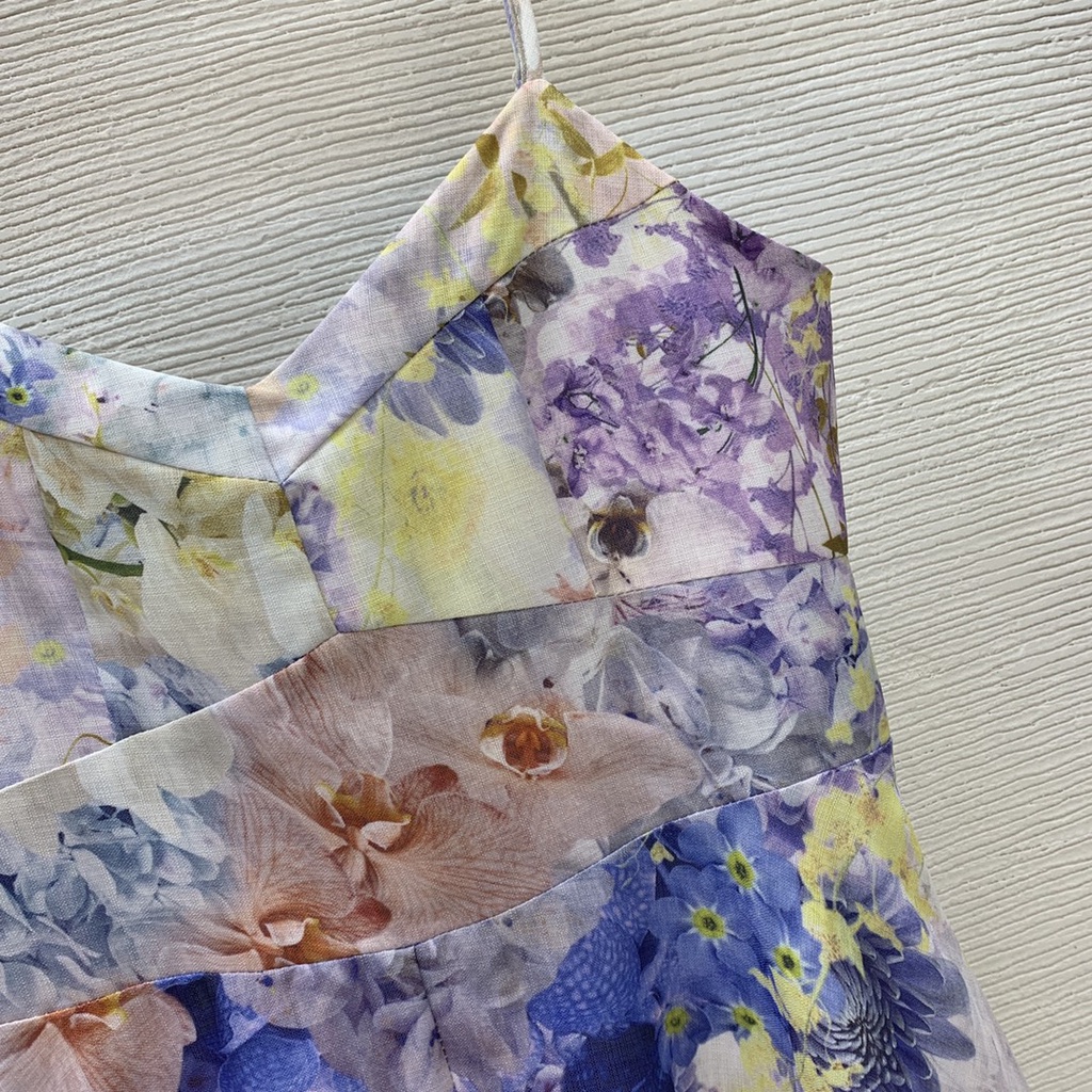 Đầm hoa nữ thời trang cao cấp Zimmermann phong cách nữ tính, điệu đà