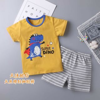 Combo 3 bộ cotton xuất Hàn cộc tay cho bé
