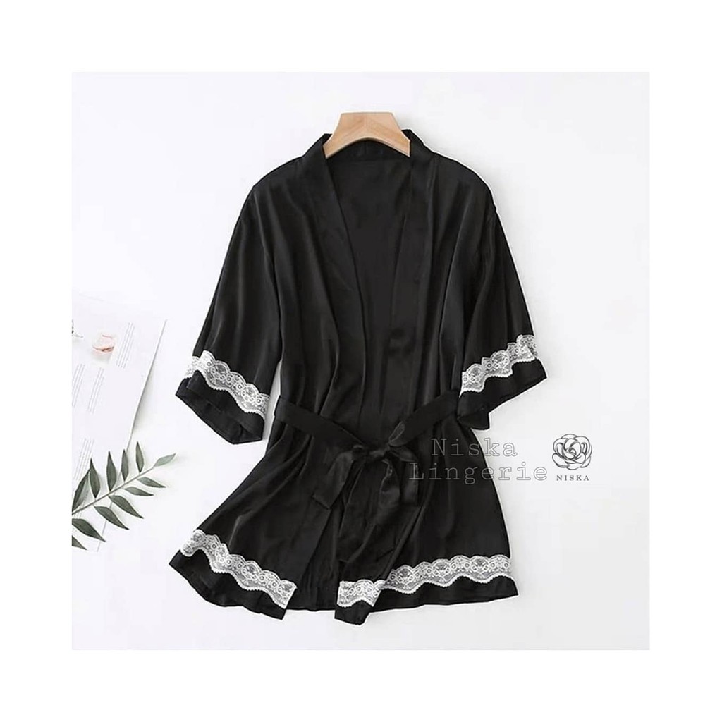 Áo choàng ngủ lụa cao cấp - Mã D148