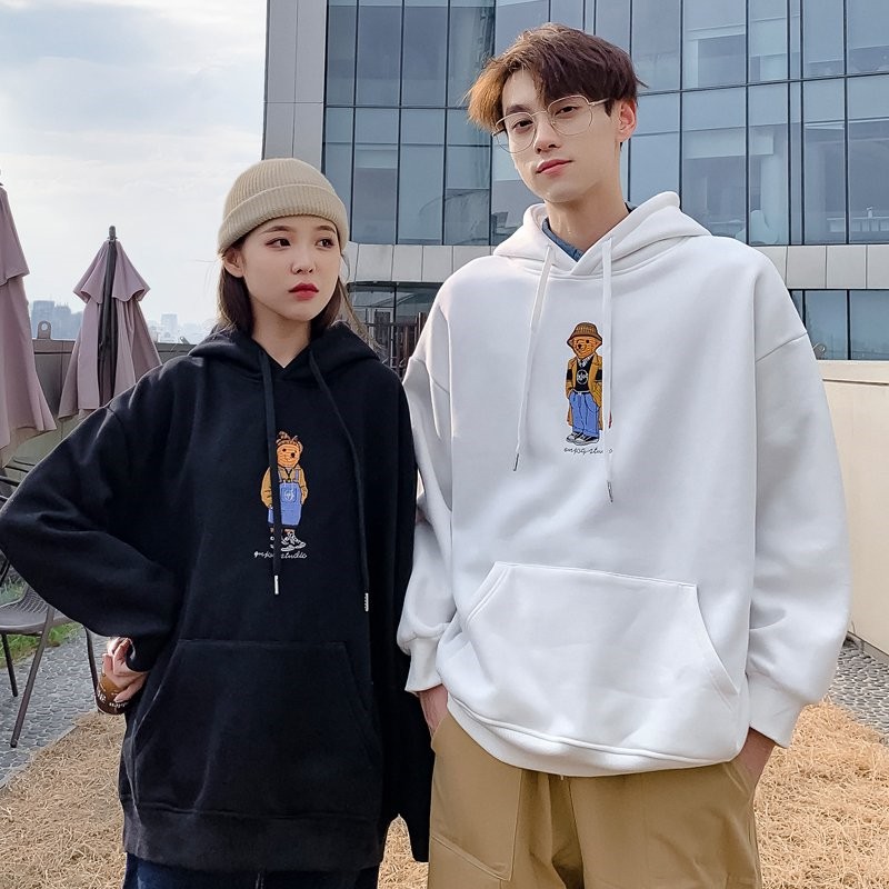 Áo khoác hoodie nam nữ unisex cặp đôi form rộng nỉ ngoại bông dày TEDDY local brand hàn quốc ulzzang cute zip chống nắng