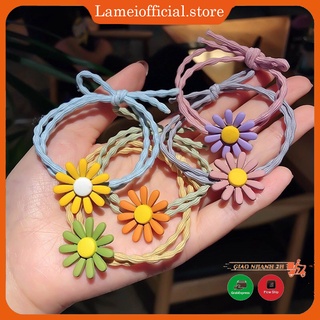 Dây buộc tóc hoa cúc nhiều màu, chun cột tóc Hàn Quốc siêu cute dễ thương