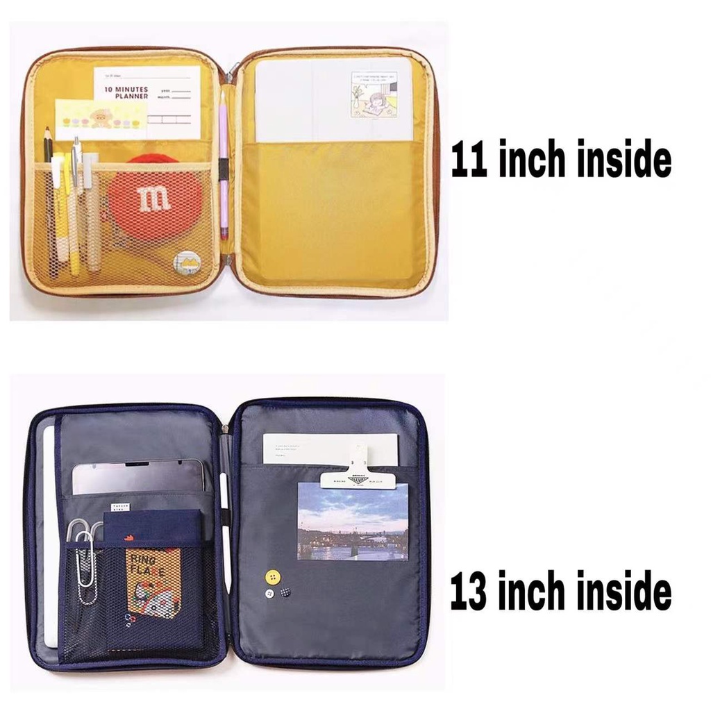 Túi Đựng Máy Tính Bảng 9.7/10.9/11/13 inch In Họa Tiết Gỗ Kiểu Hàn Quốc Dễ Thương