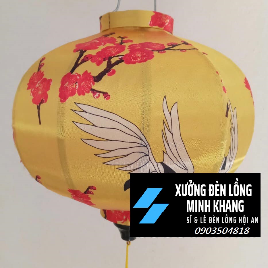 Đèn Lồng Hội An 30Cm, 45Cm, 60Cm Hình Tròn vãi Phi 3D Siêu Bền. Kháng mưa, Bụi. Trang Trí Ngoài Trời, Nhà Hàng,Khách San