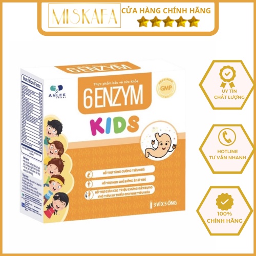 6 ENZYM KIDS - Siro Giúp Bé Hết Biếng Ăn, Ăn ngon, Tăng Cân, Tăng Đề Kháng, Hết Táo Bón_ CHÍNH HÃNG