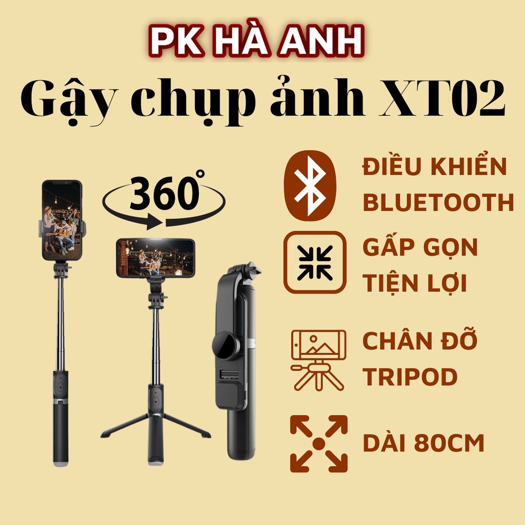 Gậy Chụp Ảnh Tự Sướng Bluetooth 3 Chân Đa Năng – Tripod – Chụp Hình Selfie xt02