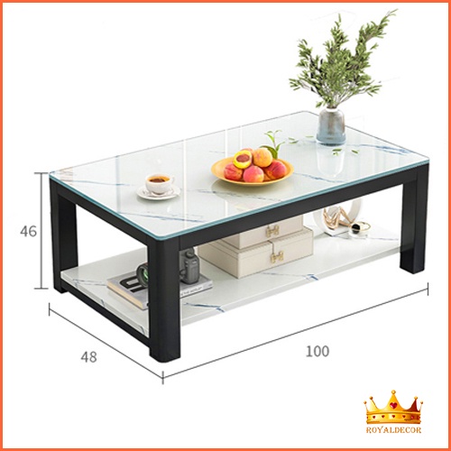 Bàn Trà Gỗ Vân Đá Câm Thach,Bàn Sofa 2 Tầng Kiểu Nhật...KT 100x46x48