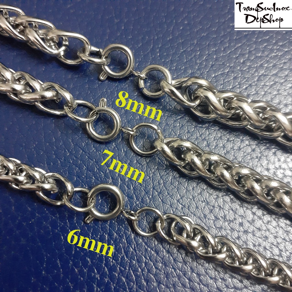 Dây chuyền nam inox kiểu xoắn tròn khóa Vip sáng đẹp, không đen, không gỉ - Thể hiện đẳng cấp phái mạnh